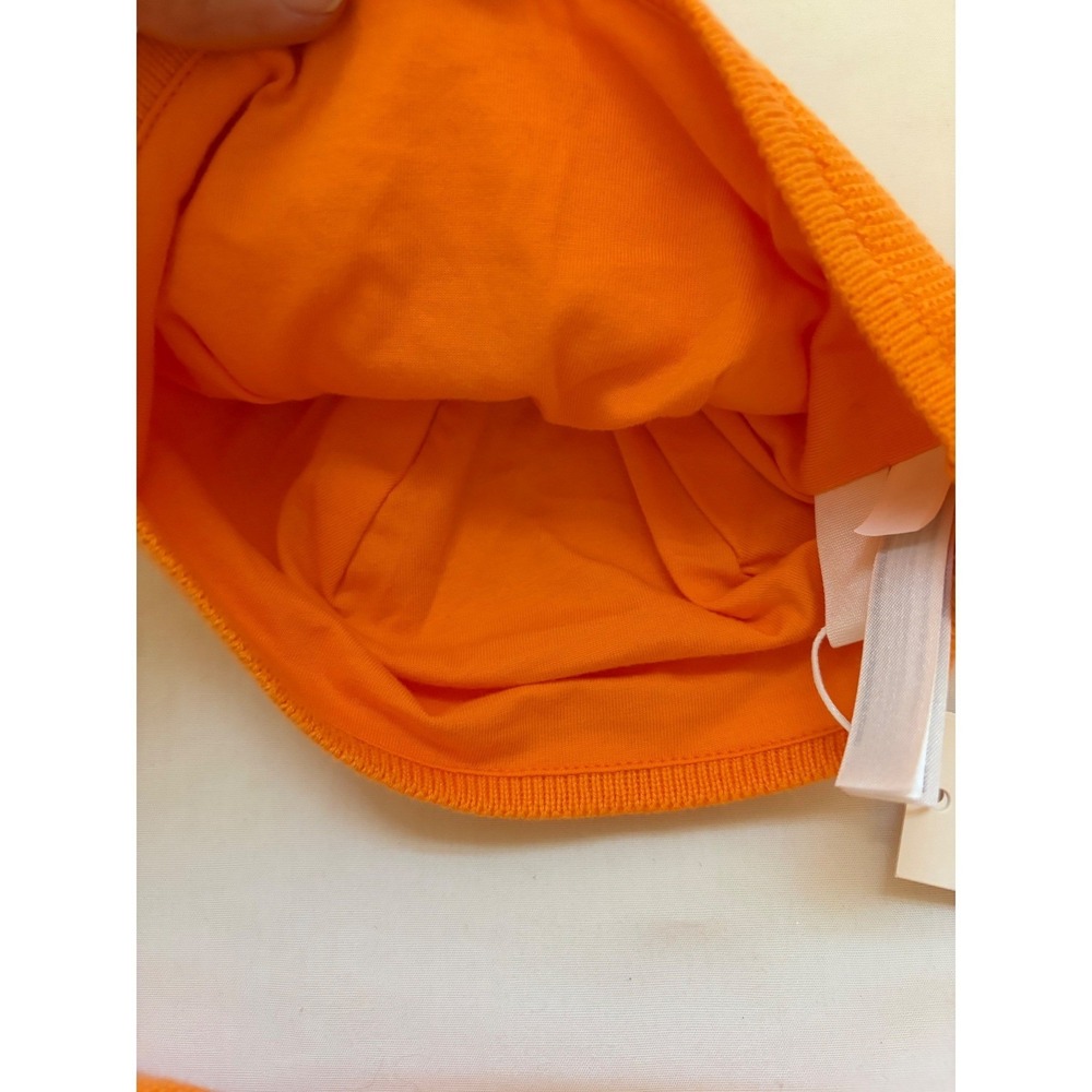 New Janie and Jack Harvest Pumpkin Sweater Romper and Hat Set Orange 18-24 Mo - Picture 8 of 11